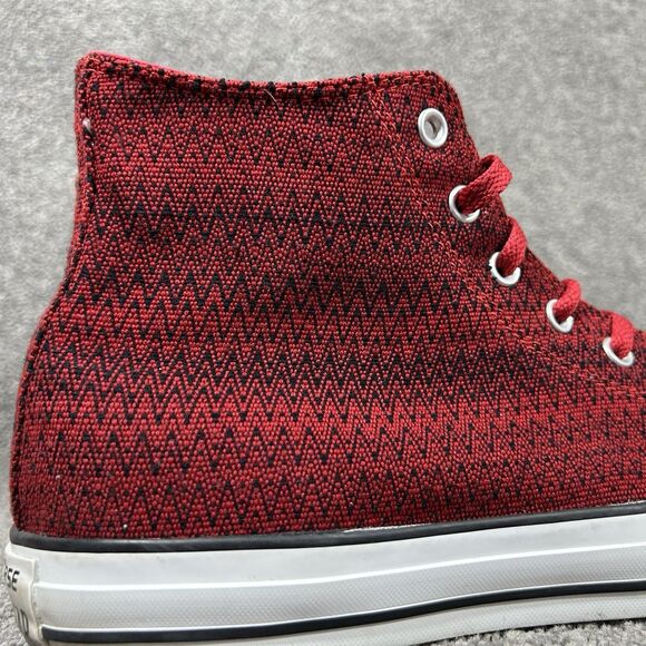 Converse Chuck Taylor All Star Zig Zag 139841F Mens Size 13 Red High Top Shoes - Picture 2 of 13